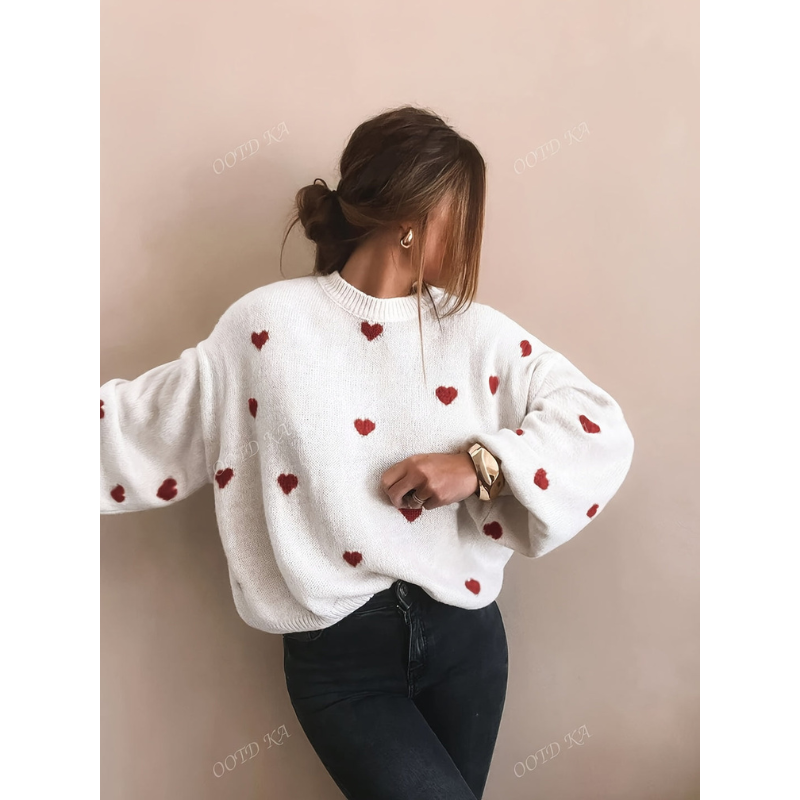 Women’s Jumper | Cosy Heart Style | Casual Winter Clothing