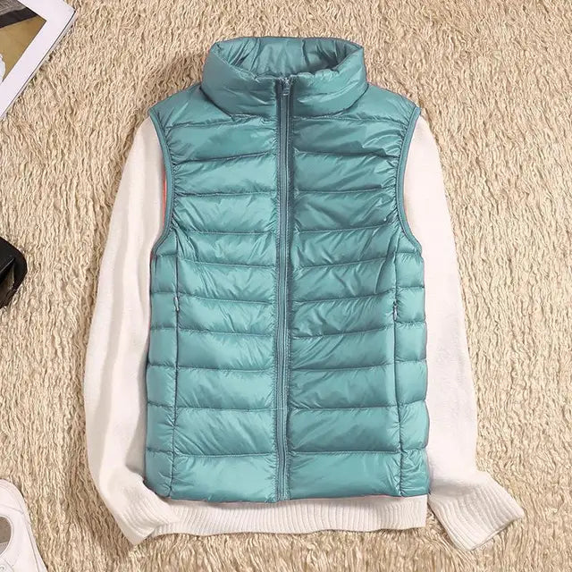 Women’s Down Vest Jacket | Ultralight Winter Sleeveless Coat
