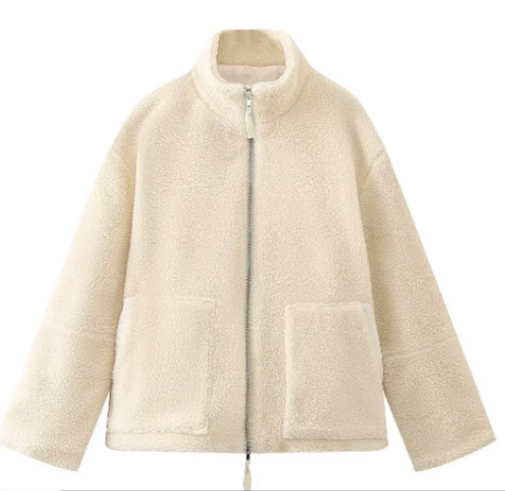 Fluffy Jacket Womens | High Collar Fluffy Style | Winter Clothing