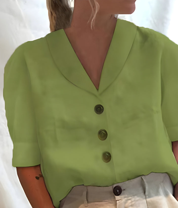 Women’s Shirt | Short Sleeve & Button-Up | Casual & Elegant | Polyester