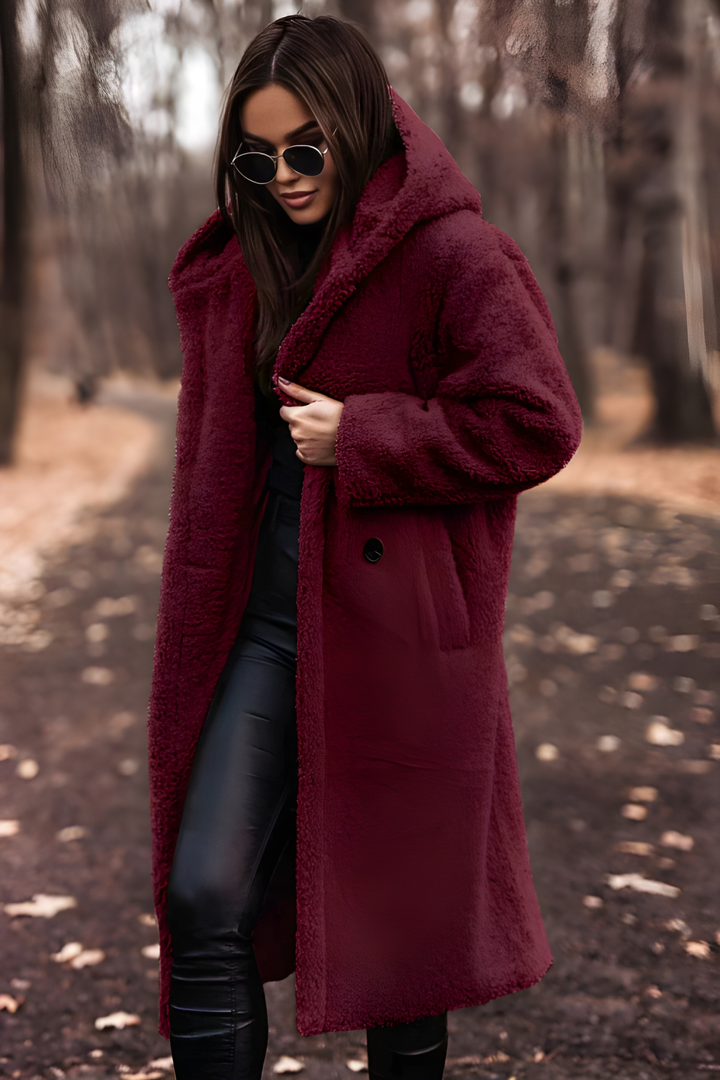 Women’s Teddy Jacket | Long Plush Coat | Warm Faux Fur Outwear