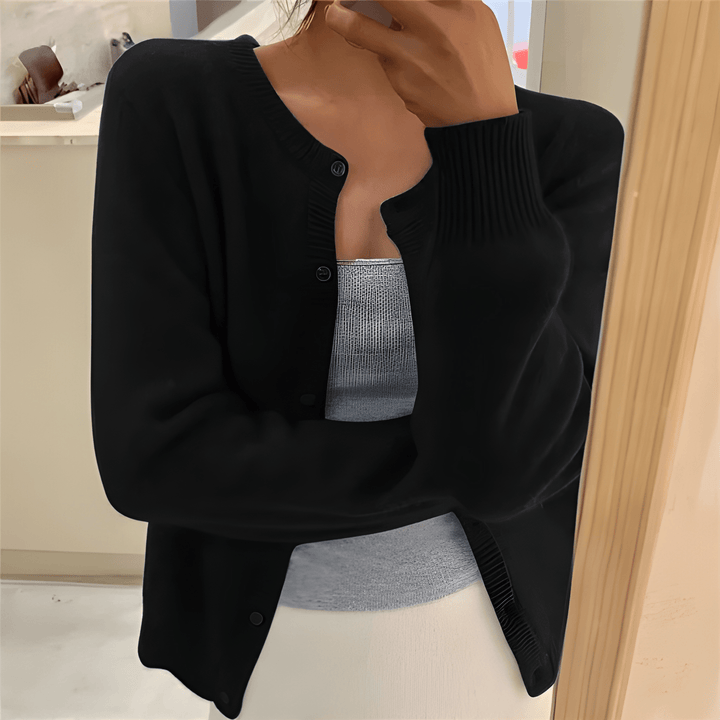 Women’s Knitted Cardigan | Single-Breasted | Soft & Casual | Cotton-Polyester Blend