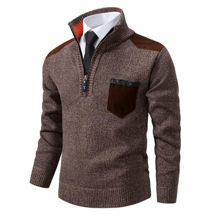 Men's Jumper | Warm Half-Zip  Collar Style | Mens Clothing