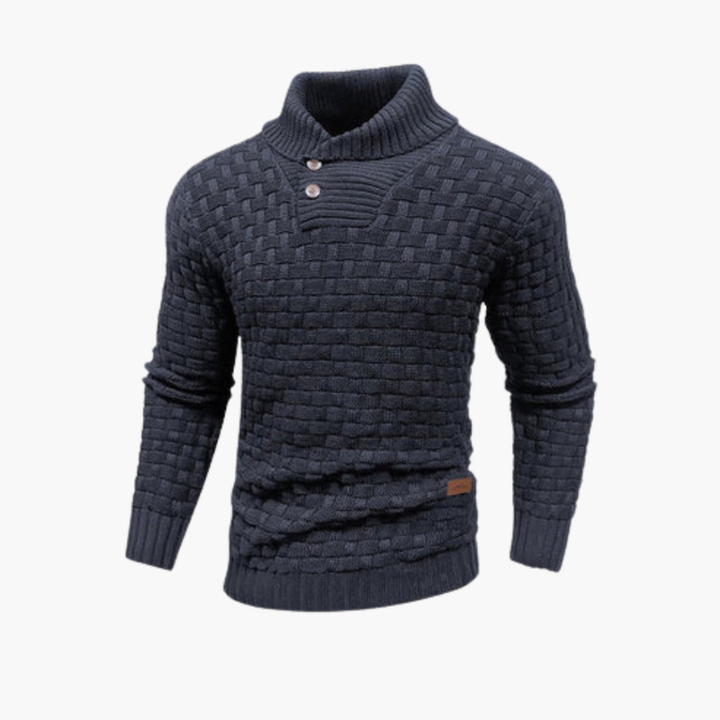Men’s Jumper | Textured Button Sweater | Textured Mens Clothing