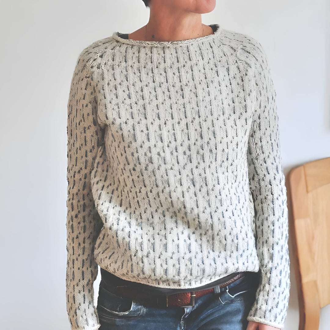 Women’s Knitted Sweater | Boat Neck Design | Loose Fit | Casual and classic | Polyester