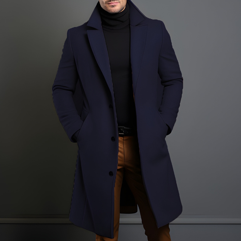 Men’s Coat | Elegant Tailored Premium | Long Length | Winter