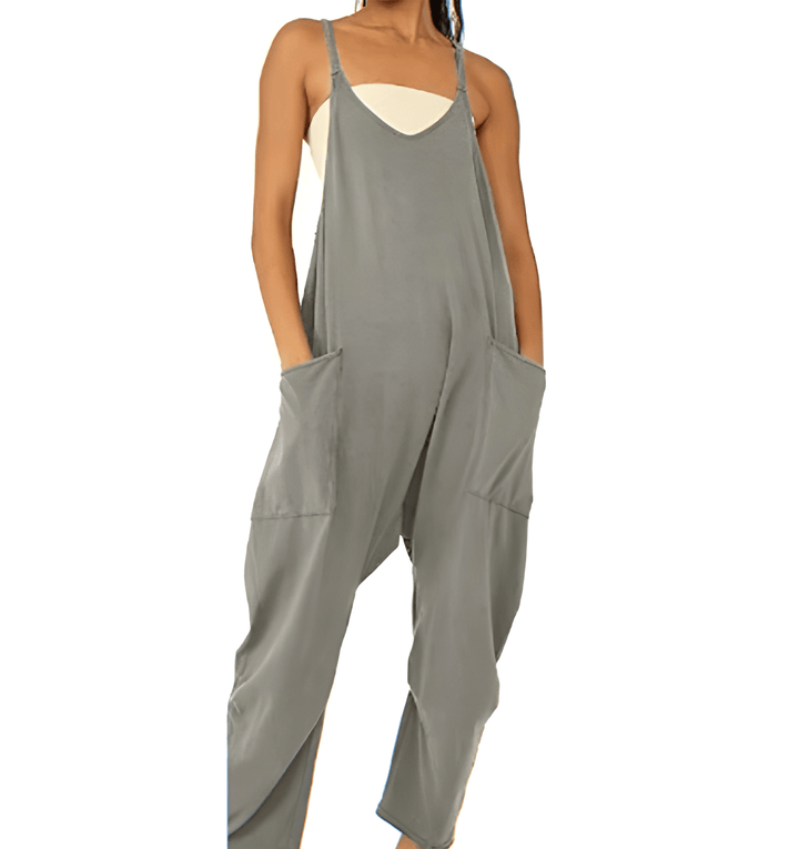 Women’s Jumpsuit | Streetwear Style | One-Piece with Pockets | Polyester Knit