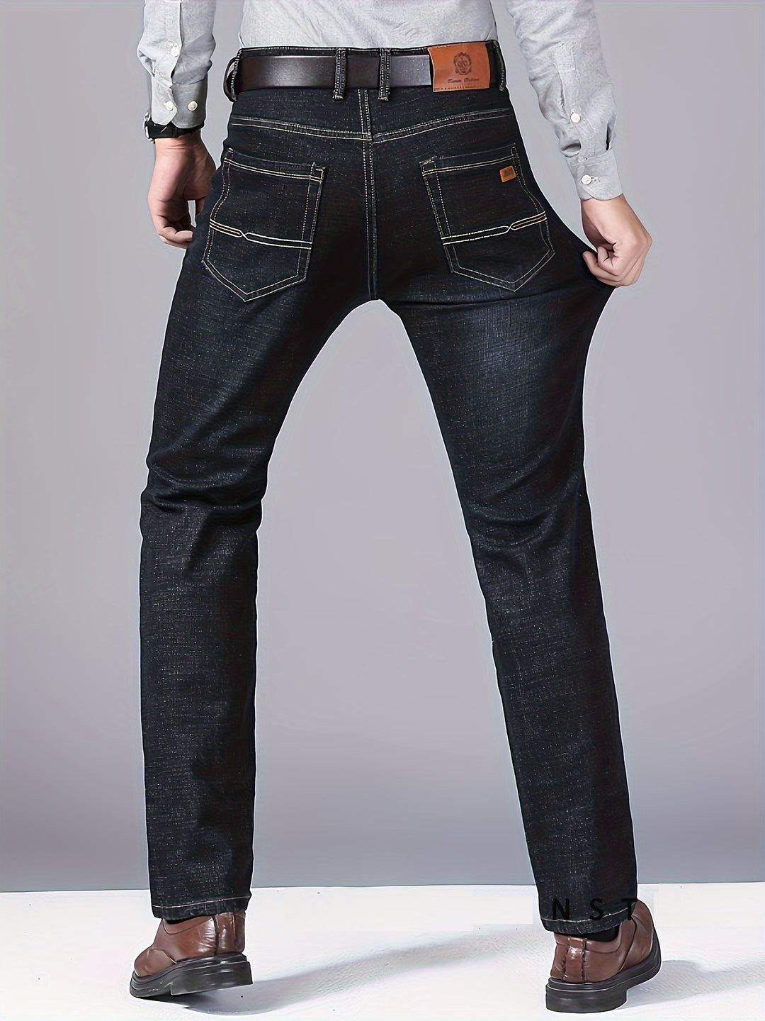 Men’s Jeans | Business Casual | Straight Leg & Slight Stretch | Cotton Blend with Pockets