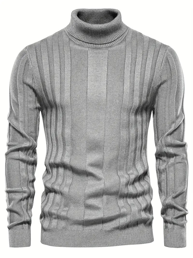 Men’s Jumper | Thermal Knit Mens Clothing | High Neck Sweatshirt