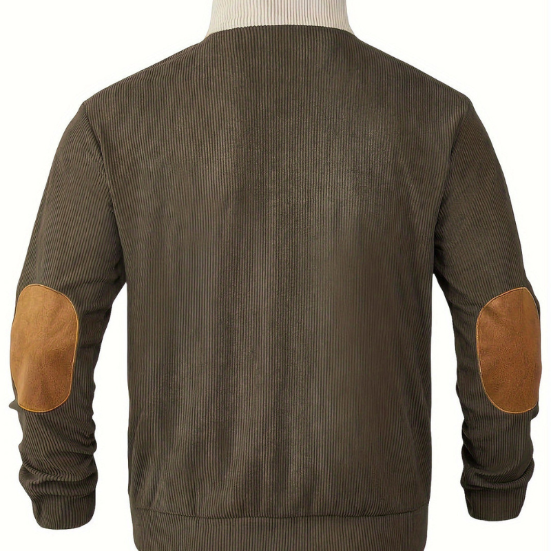 Men's Sweatshirt | Retro Button Design | Modern Mens Clothing