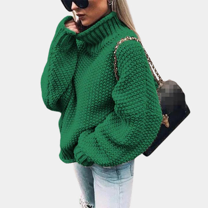 Women’s Knitted Jumper | Oversized | Turtleneck | Batwing