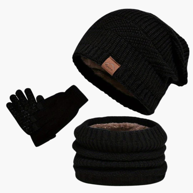 Men’s Set | Hat Scarf Gloves | Warm Mens Clothing