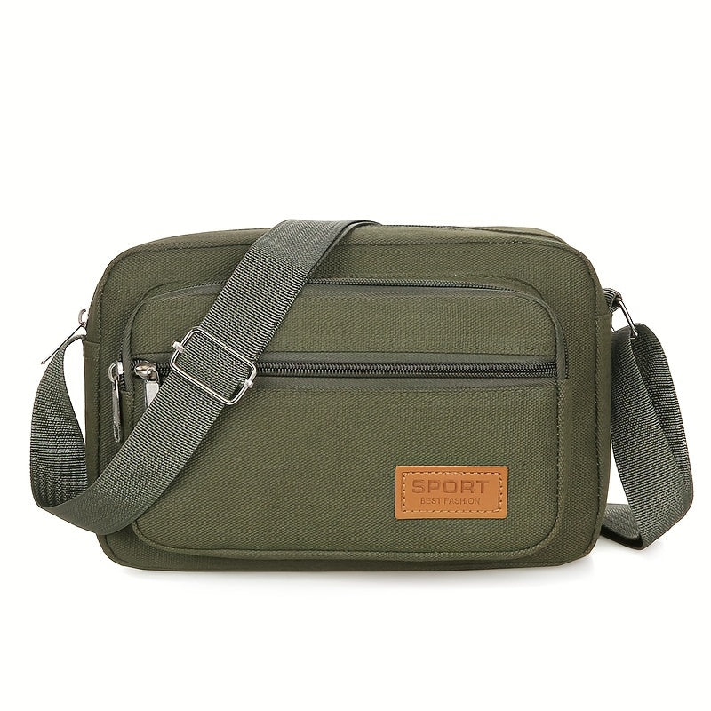 Men’s Shoulder Bag | Casual Canvas Design | Adjustable Strap & Multi-Compartment Storage