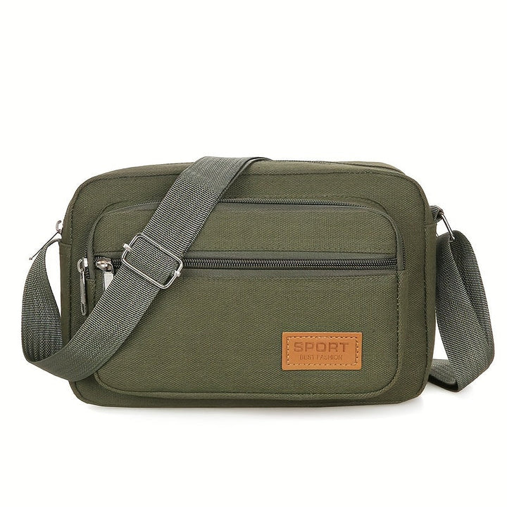 Men’s Shoulder Bag | Casual Canvas Design | Adjustable Strap & Multi-Compartment Storage
