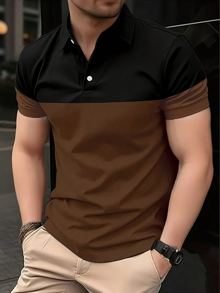 Men's Polo Shirt | Colour Blocks | Short Sleeves | Casual Summer Style