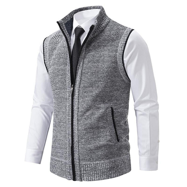 Mens Vest | Textured Zip Layering Style | Modern Mens Clothing