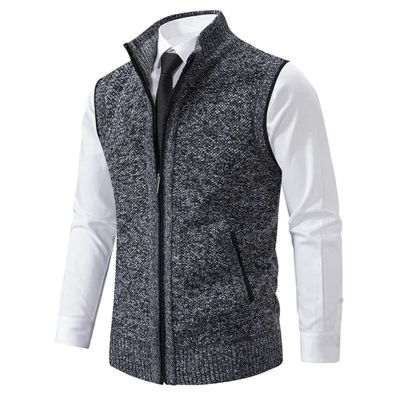 Mens Vest | Textured Zip Layering Style | Modern Mens Clothing