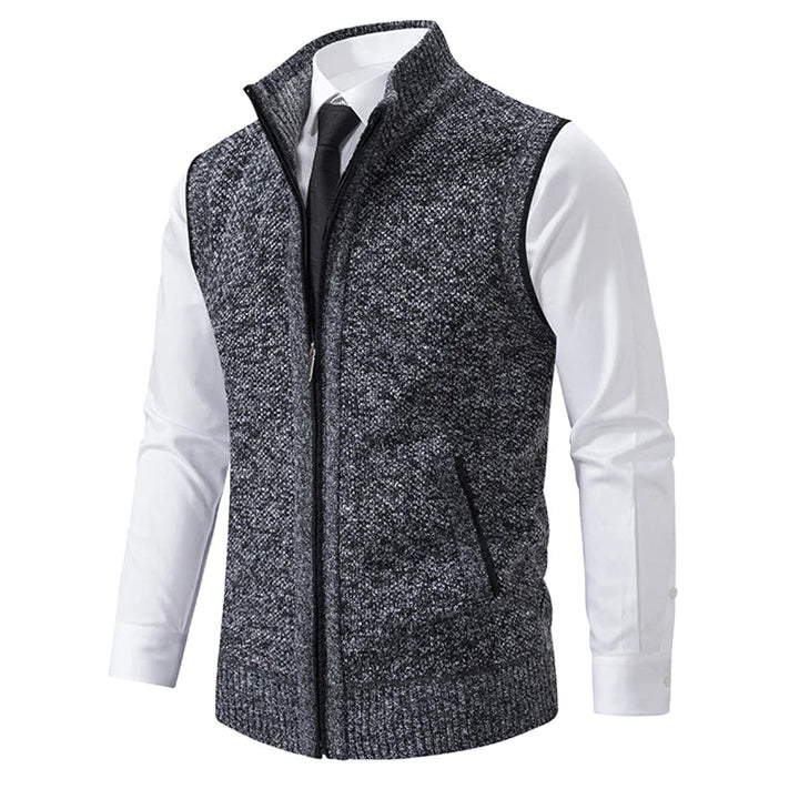 Mens Vest | Textured Zip Layering Style | Modern Mens Clothing