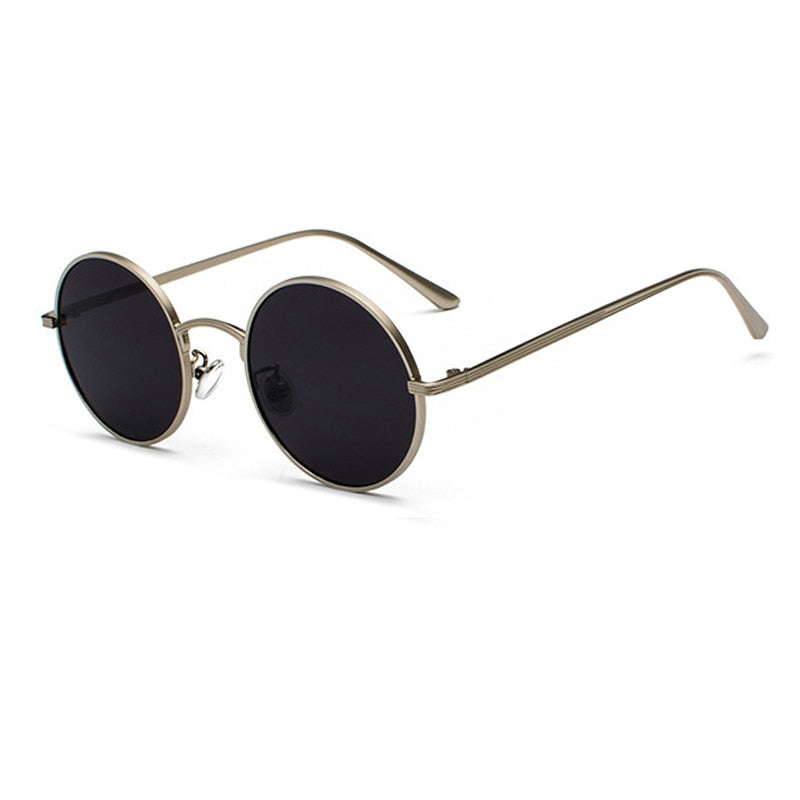 Men's Sunglasses | Round Metal Frame | Vintage Retro Look | Classic Design | Polycarbonate