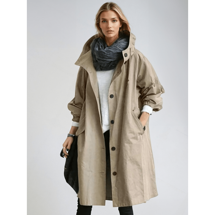 Women’s Coats | Waterproof Hooded Trench | Casual Outdoor Clothing