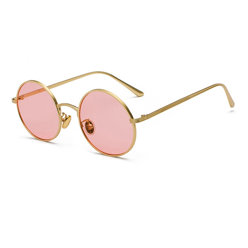 Men's Sunglasses | Round Metal Frame | Vintage Retro Look | Classic Design | Polycarbonate