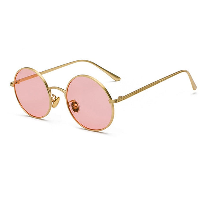 Men's Sunglasses | Round Metal Frame | Vintage Retro Look | Classic Design | Polycarbonate