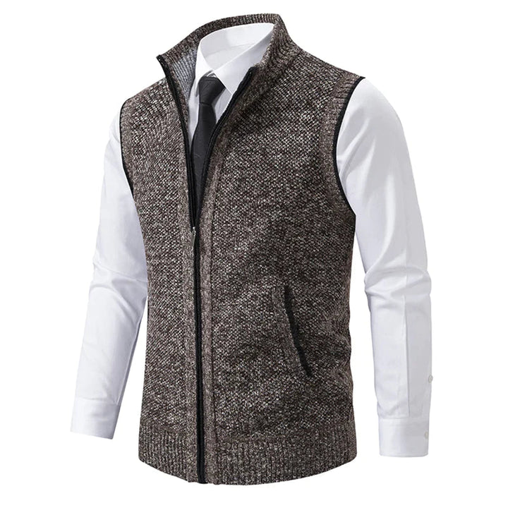 Mens Vest | Textured Zip Layering Style | Modern Mens Clothing