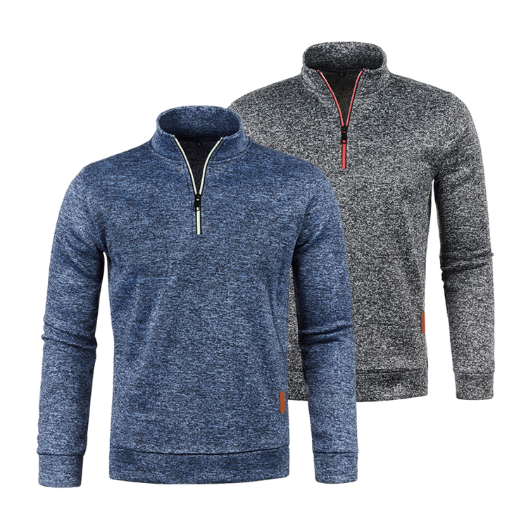 Men’s Sweatshirt | Half Zip Knit Design Set | Essential Mens Clothing