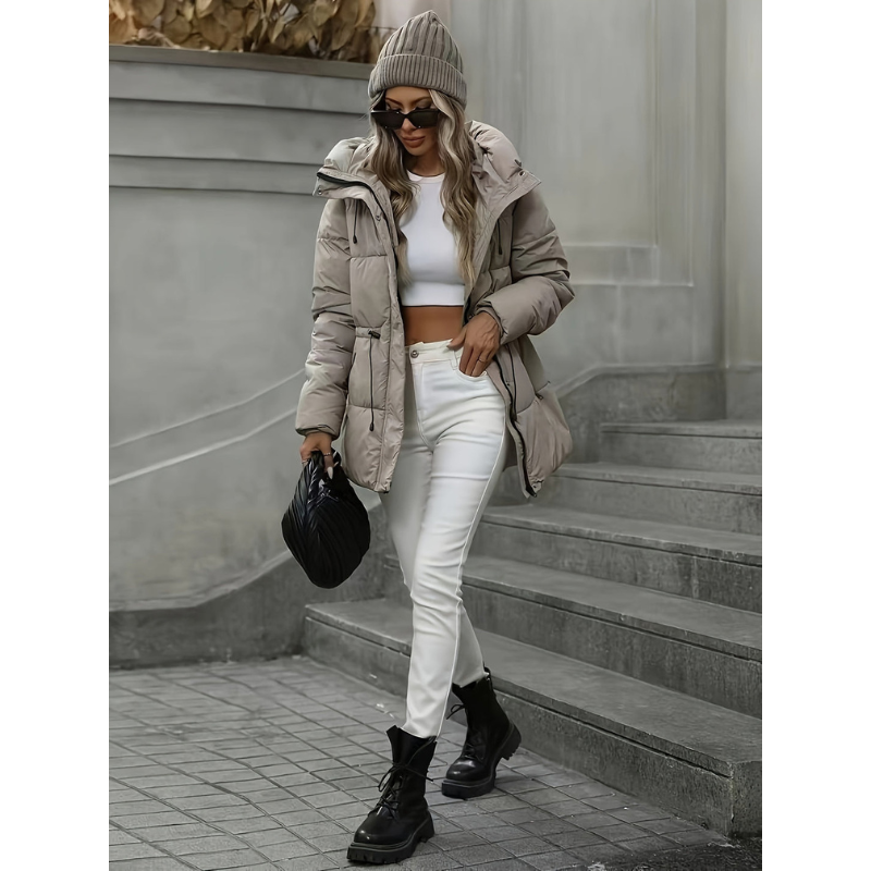 Women’s Jacket | Hooded Puffer Style | Quilted Winter Clothing