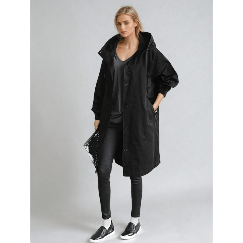 Women’s Coats | Waterproof Hooded Trench | Casual Outdoor Clothing