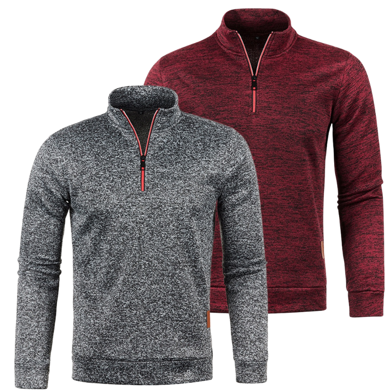 Men’s Sweatshirt | Half Zip Knit Design Set | Essential Mens Clothing