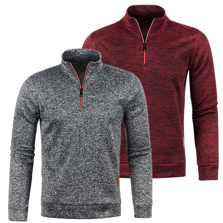 Men’s Sweatshirt | Half Zip Knit Design Set | Essential Mens Clothing