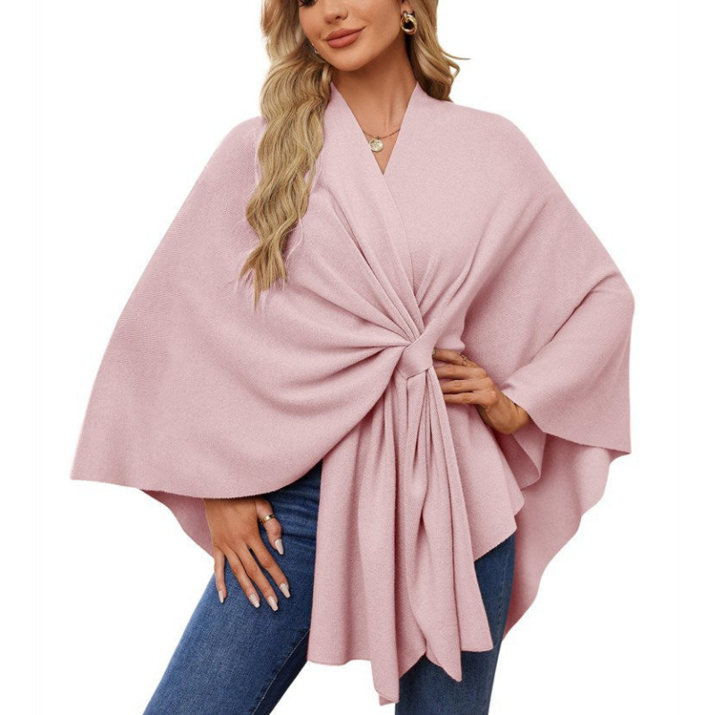 Womens Jumpers | Elegant Wrap Jumper Dress | Asymmetric Knit Top