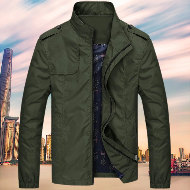 Men’s Trench Jacket | Windproof & Water-Repellent | Elegant Design
