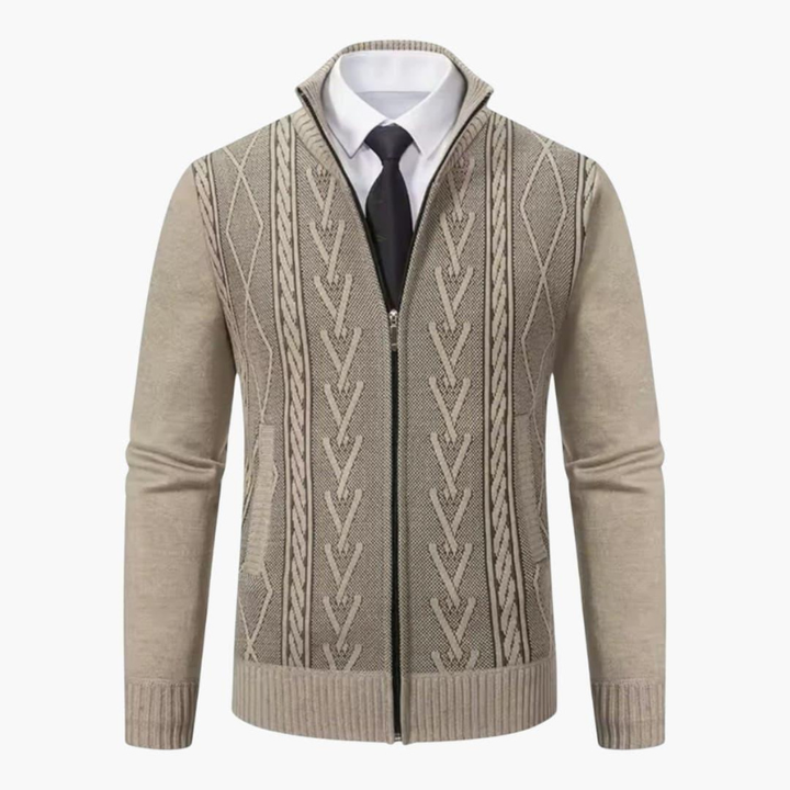 Men’s Jumper | Elegant Zip Cardigan | Formal Mens Clothing