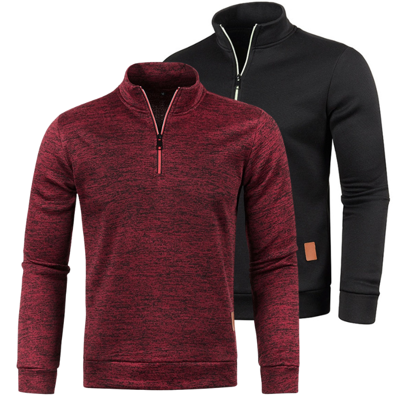 Men’s Sweatshirt | Half Zip Knit Design Set | Essential Mens Clothing