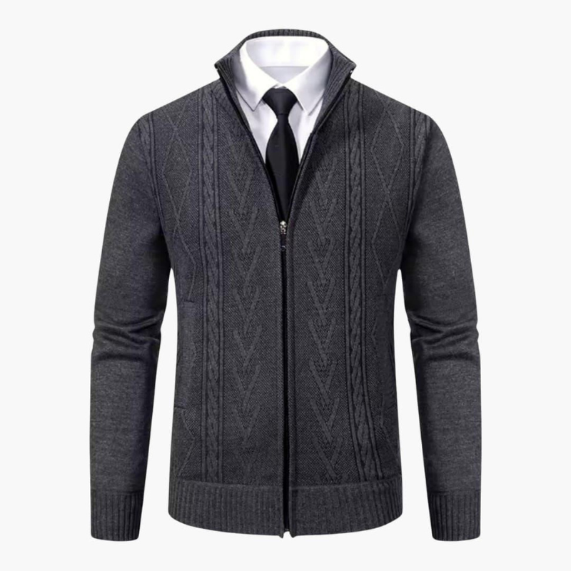 Men’s Jumper | Elegant Zip Cardigan | Formal Mens Clothing