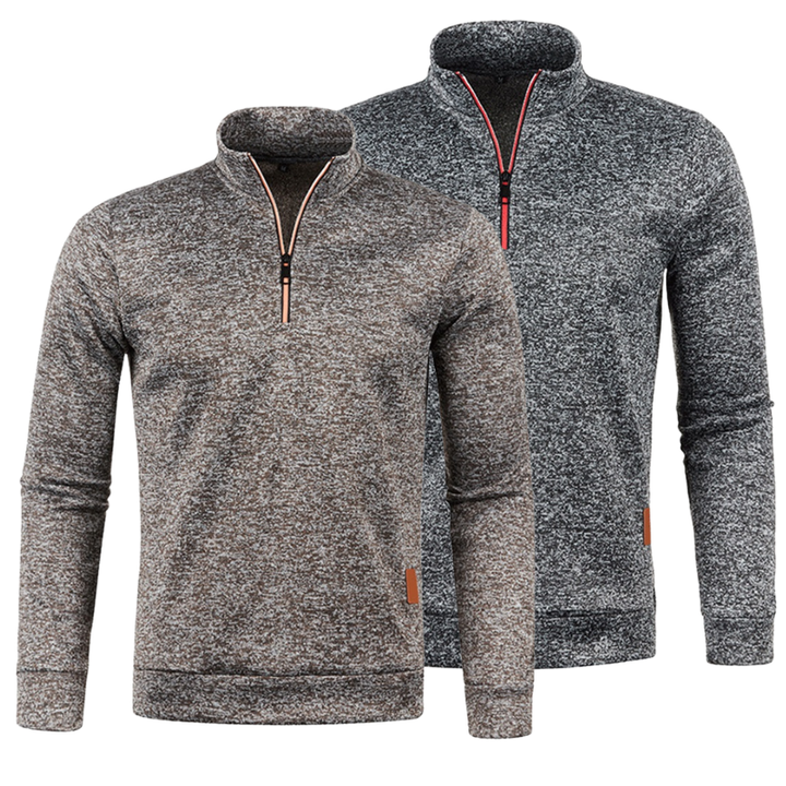 Men’s Sweatshirt | Half Zip Knit Design Set | Essential Mens Clothing