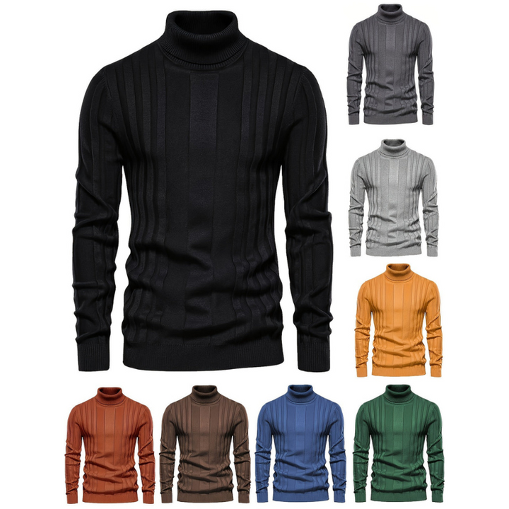 Men’s Jumper | Thermal Knit Mens Clothing | High Neck Sweatshirt