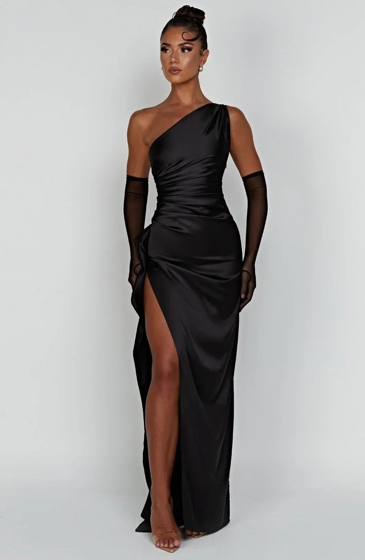 Women's Maxi Dress | One Shoulder Draped | Evening Dresses Style