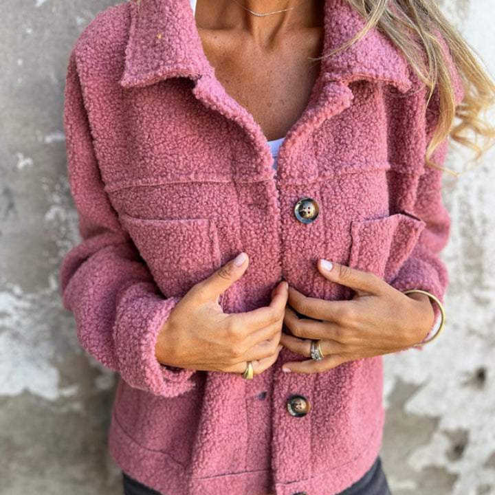 Women's Winter Jacket | Casual & Loose | Button Closure | Winter Autumn