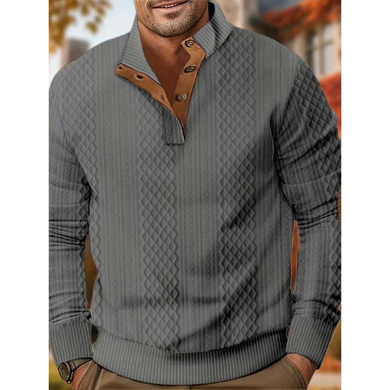 Men’s Sweatshirt | Striped Pullover Design | Casual Mens Clothing