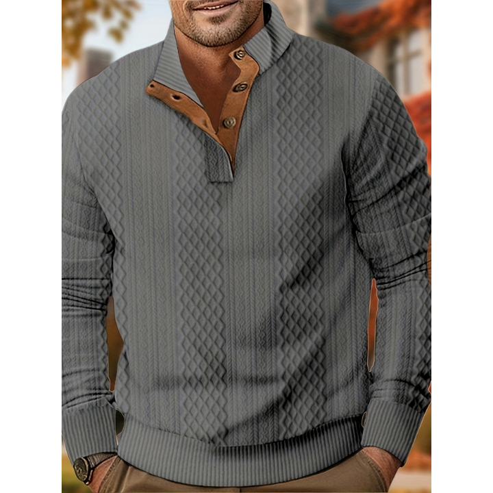 Men’s Sweatshirt | Striped Pullover Design | Casual Mens Clothing