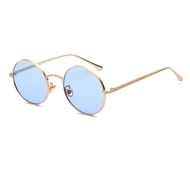 Men's Sunglasses | Round Metal Frame | Vintage Retro Look | Classic Design | Polycarbonate