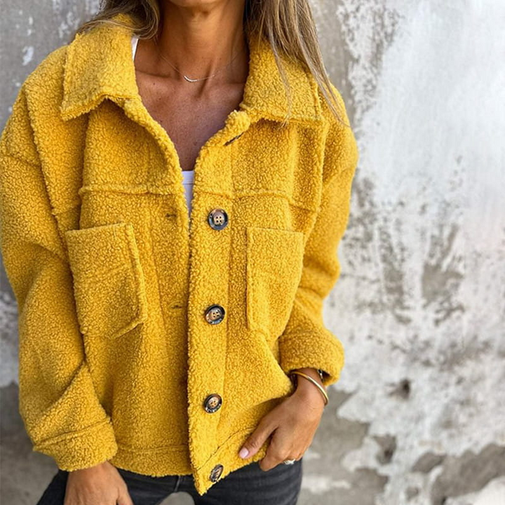 Women's Winter Jacket | Casual & Loose | Button Closure | Winter Autumn