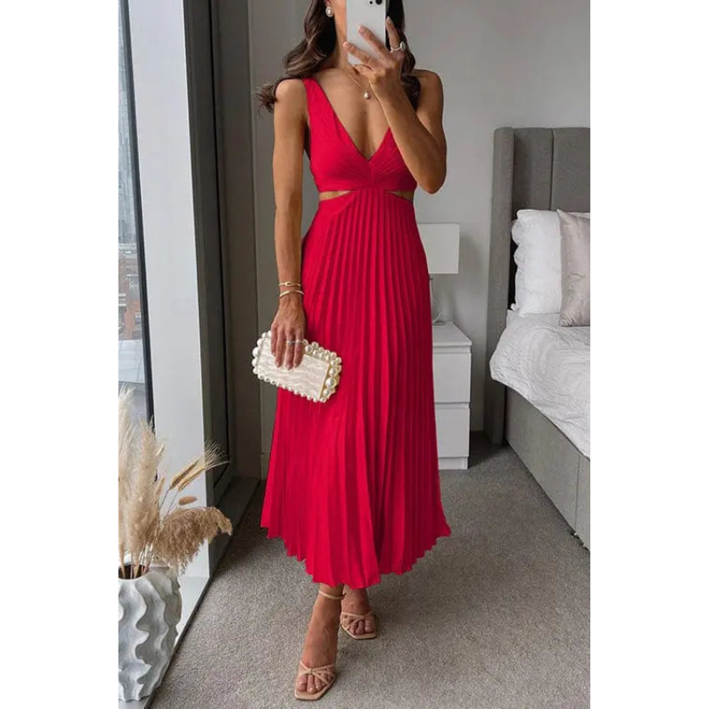Women's Dresses | Pleated Maxi Dress | Elegant Women's Fashion