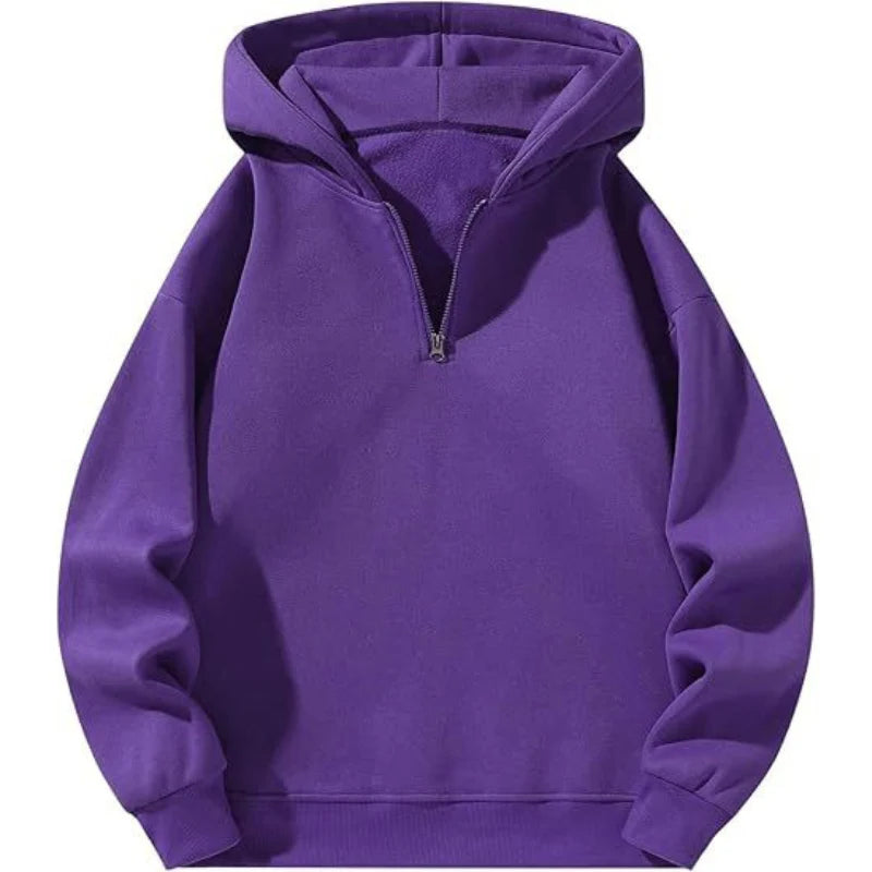 Men's Sweatshirt | Hooded Half Zip | Casual Mens Clothing