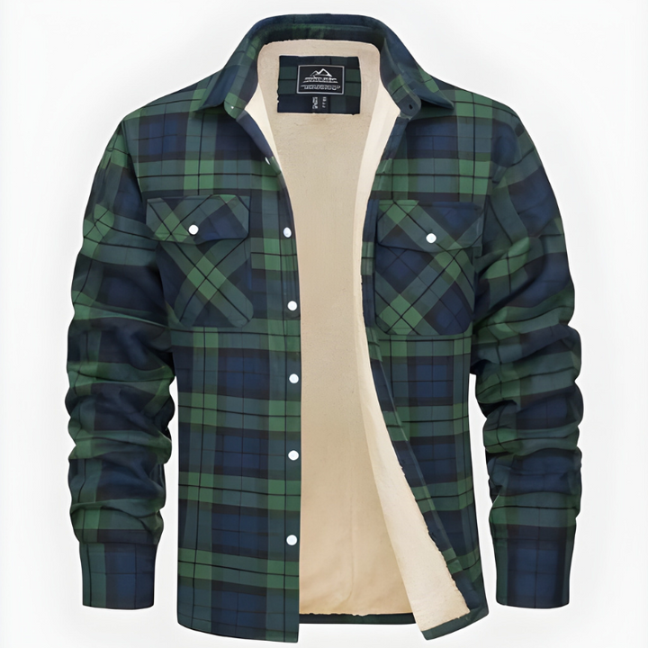 Men’s Winter Jacket | Checkered Flannel Shirt | Casual Mens Clothing