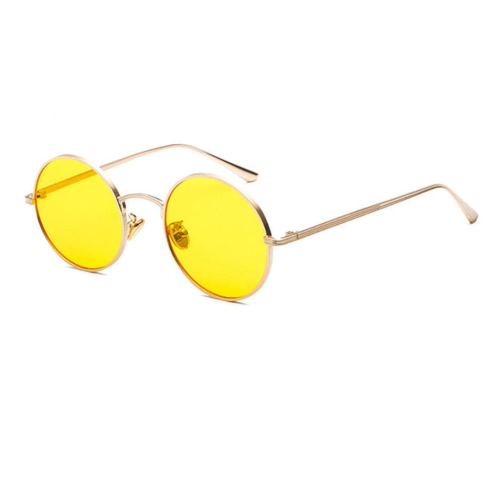 Men's Sunglasses | Round Metal Frame | Vintage Retro Look | Classic Design | Polycarbonate
