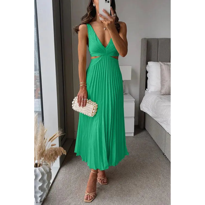 Women's Dresses | Pleated Maxi Dress | Elegant Women's Fashion